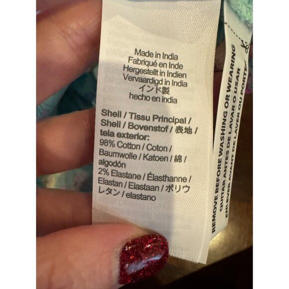 J Crew Shirt‎ Women 6 Green Floral Tie Back Tank Top Cami NWT Boho Cottagecore - Picture 10 of 12